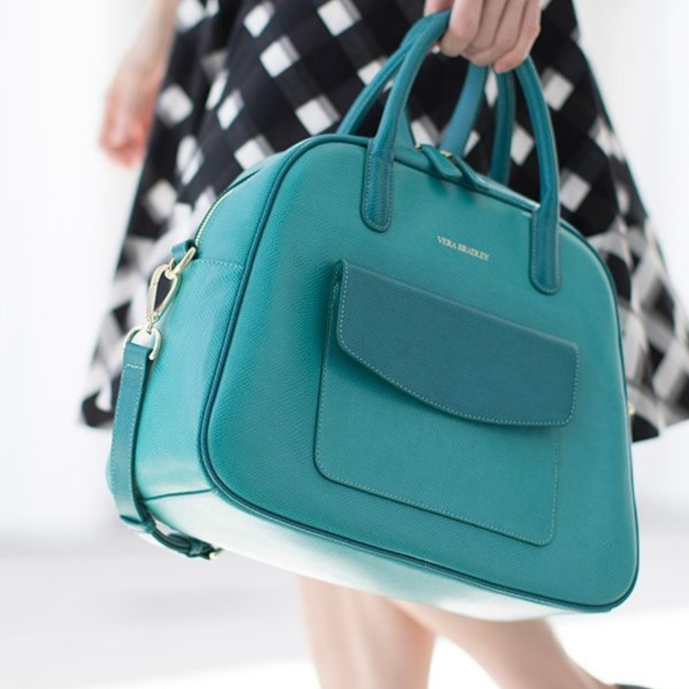 Vera Bradley Bowler Bag: Wildwood Teal